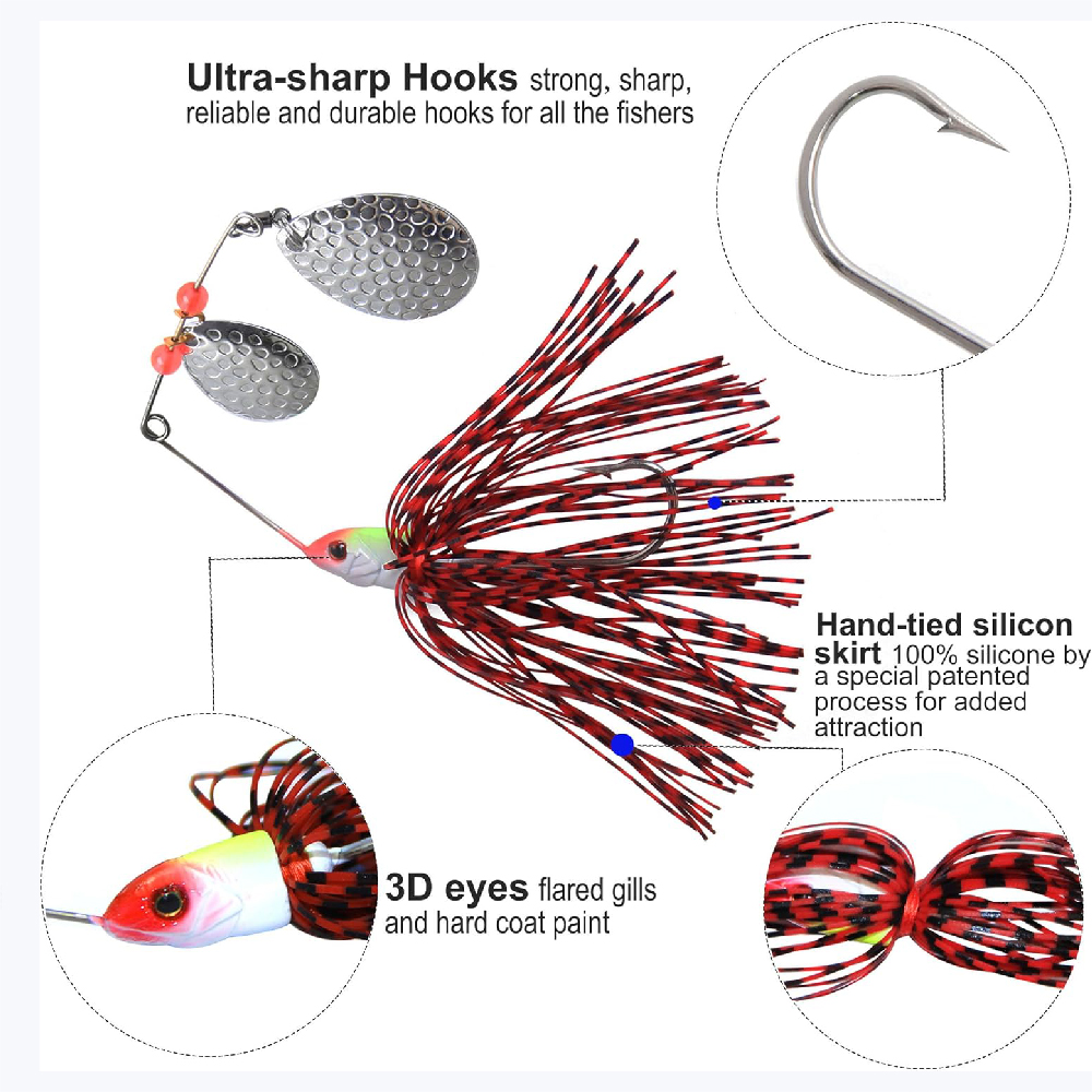 6 pezzi Spinnerbait esche da p - Fishing Equipment Shop recensione e prezzo