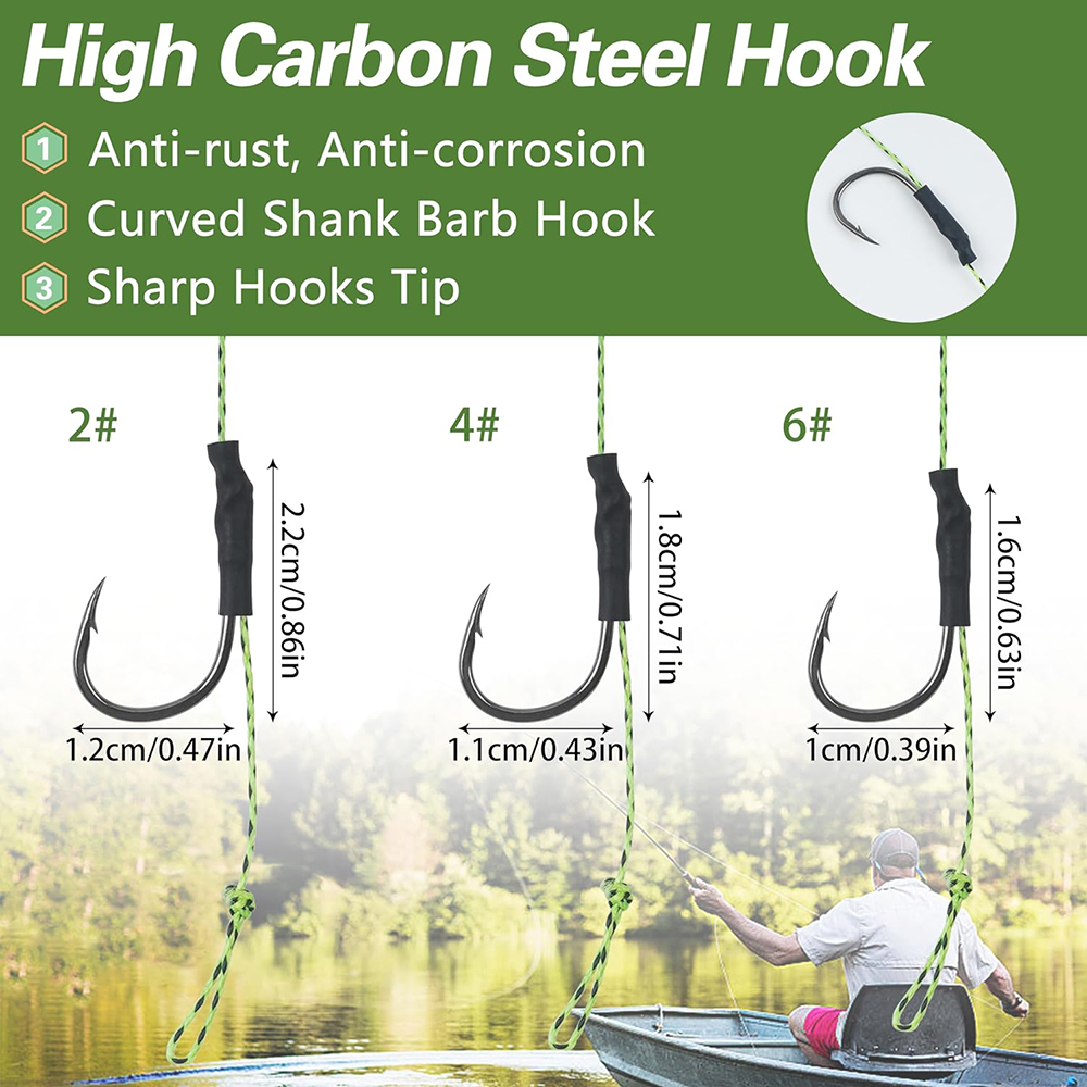 12Pcs Carp fishing hair rigs g - Fishing Equipment Shop recensione e prezzo